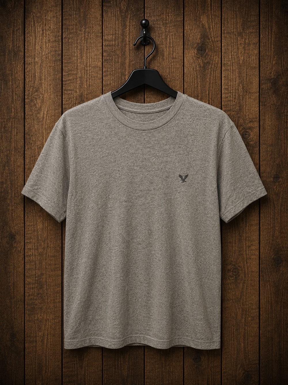 Men's American Eagle Grey Crewneck T-Shirt with Eagle Logo